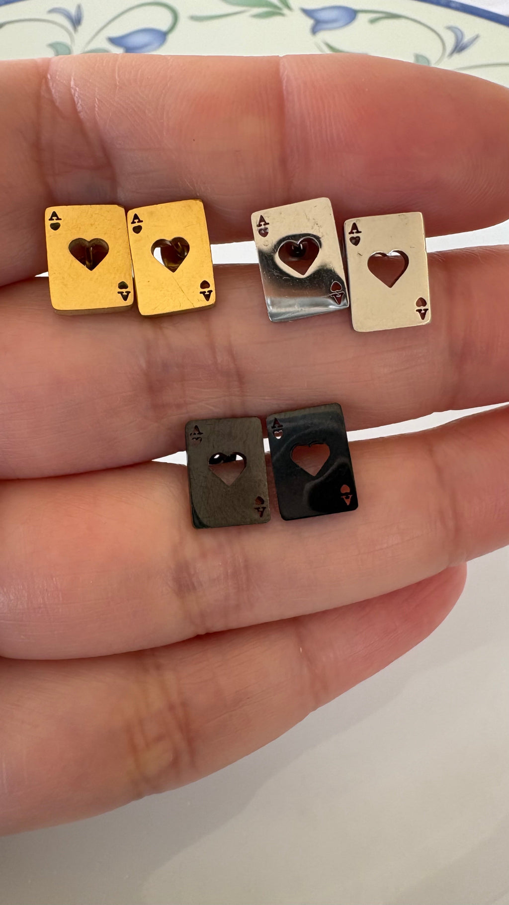 Arete mini carta Izmir Joyería
